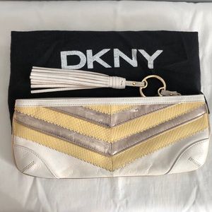 DKNY leather clutch WITH dust bag